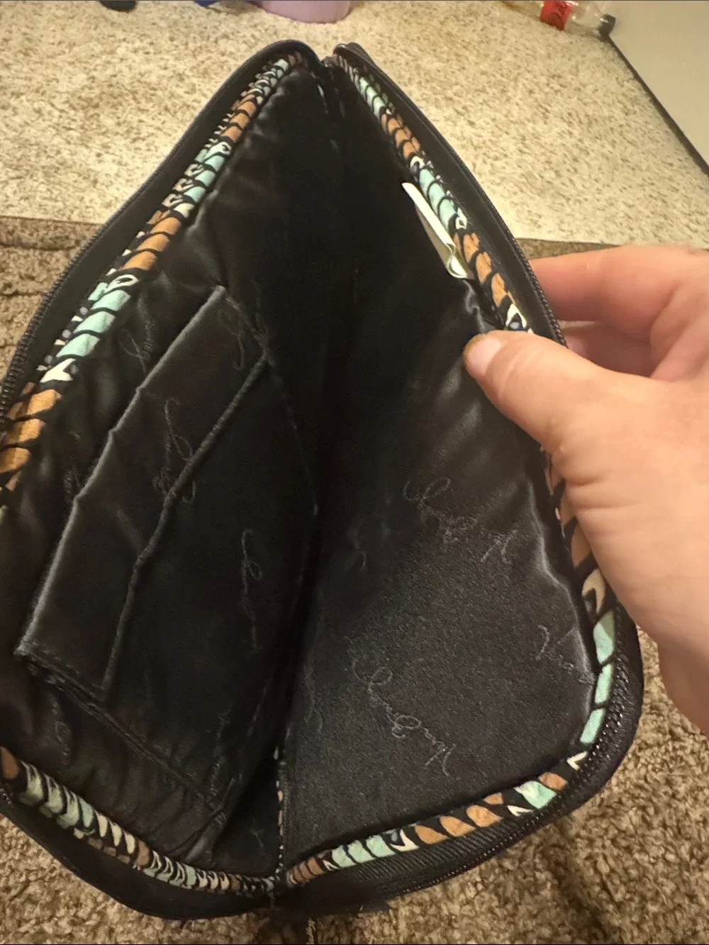 Turquoise and Brown Patterned Laptop Sleeve Case